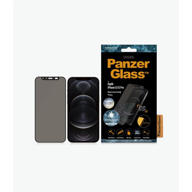 Ochranné temperované sklo PanzerGlass CamSlider AB s privátním filtrem pro Apple iPhone 12/12 Pro, černé Ochranné temperované sklo PanzerGlass CamSlider AB s privátním filtrem pro Apple iPhone 12/12 Pro, černé
