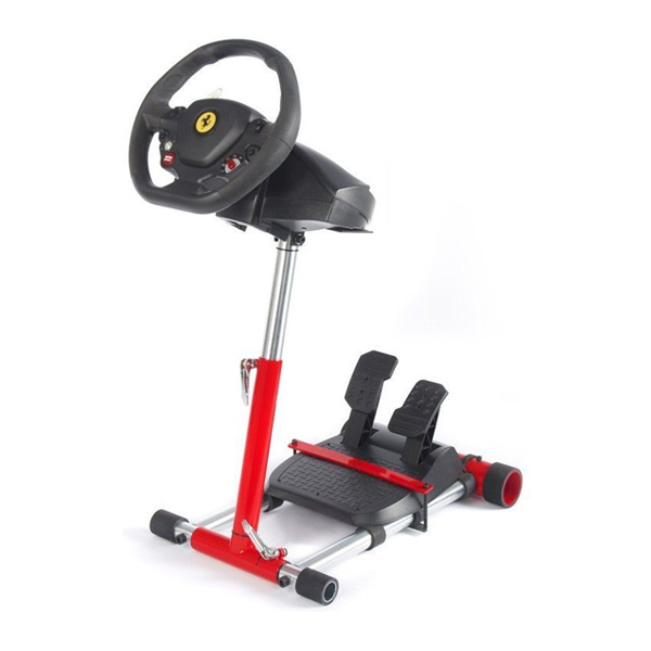 Wheel Stand Pro DELUXE V2, stojan pro závodní volant a pedály Thrustmaster SPIDER, T80/T100, T150, F458/F430, red