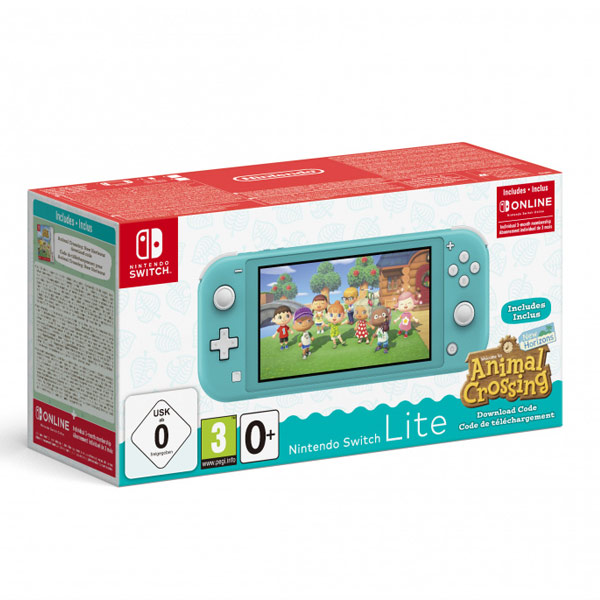Nintendo Switch Lite, turquoise + Animal Crossing: New Horizons + trojměsíční předplatné služby Nintendo Switch Online