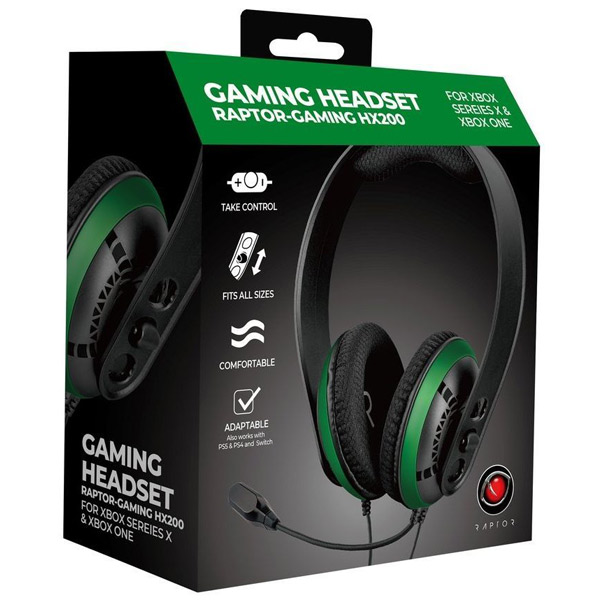 Raptor Universal Gaming Headset for Xbox, black