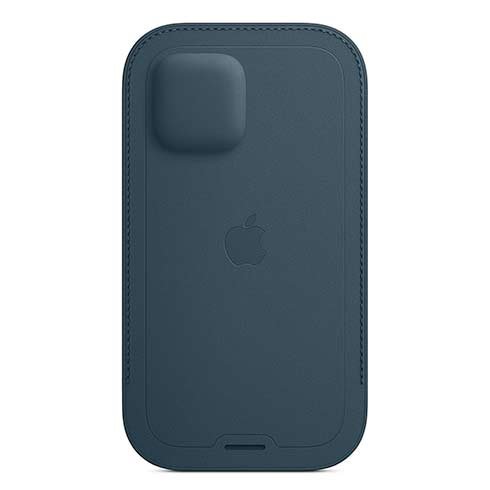 Apple iPhone 12 mini Leather Sleeve with MagSafe, baltic blue