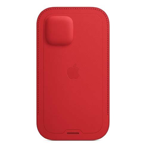 Apple iPhone 12 mini Leather Sleeve with MagSafe, red