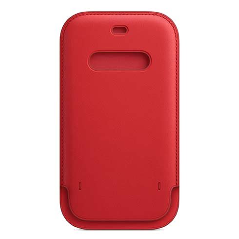 Apple iPhone 12 mini Leather Sleeve with MagSafe, red