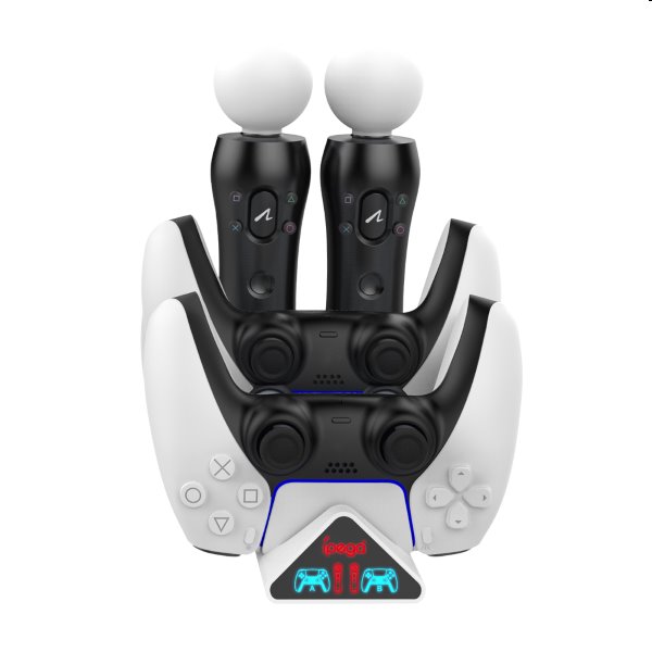 Duální nabíjecí stanice iPega P5011 pro PS5 DualSense a Move Controller