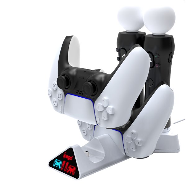 Duální nabíjecí stanice iPega P5011 pro PS5 DualSense a Move Controller