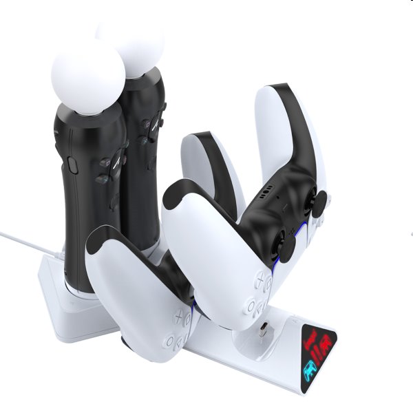 Duální nabíjecí stanice iPega P5011 pro PS5 DualSense a Move Controller