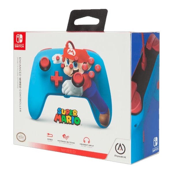 Kabelový ovladač PowerA Enhanced pro Nintendo Switch, Mario Punch