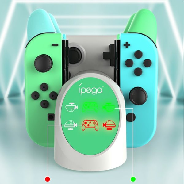 Nabíjecí stanice iPega 9187 pre Nintendo Switch PRO Controller a Joy-con, white Nabíjecí stanice iPega 9187 pre Nintendo Switch PRO Controller a Joy-con, white