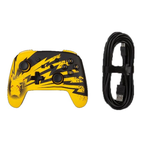 PowerA Enhanced Wired Controller for Nintendo Switch, Lightning Pikachu PowerA Enhanced Wired Controller for Nintendo Switch, Lightning Pikachu