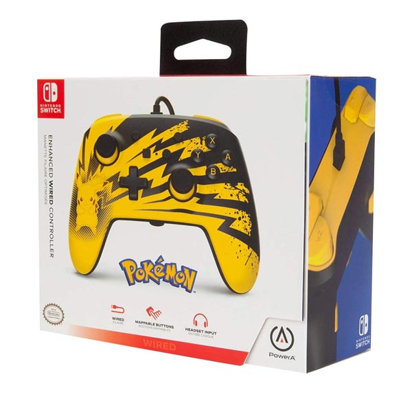 PowerA Enhanced Wired Controller for Nintendo Switch, Lightning Pikachu PowerA Enhanced Wired Controller for Nintendo Switch, Lightning Pikachu