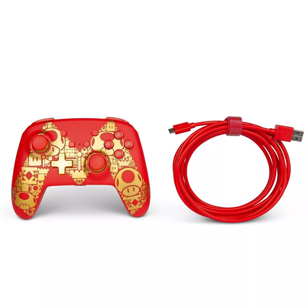 Kabelový ovladač PowerA Enhanced pro Nintendo Switch, Mario Gold M Kabelový ovladač PowerA Enhanced pro Nintendo Switch, Mario Gold M