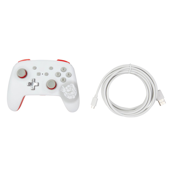 PowerA Enhanced Wired Controller - Mario White for Nintendo Switch PowerA Enhanced Wired Controller - Mario White for Nintendo Switch