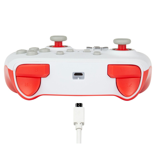 PowerA Enhanced Wired Controller - Mario White for Nintendo Switch