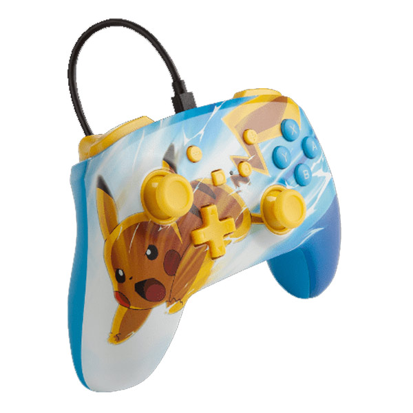 Kabelový ovladač PowerA Enhanced pro Nintendo Switch, Pikachu Electric Fade