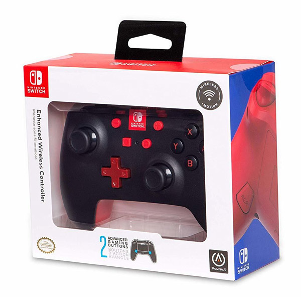 PowerA Enhanced Wireless Controller for Nintendo Switch, black/red
