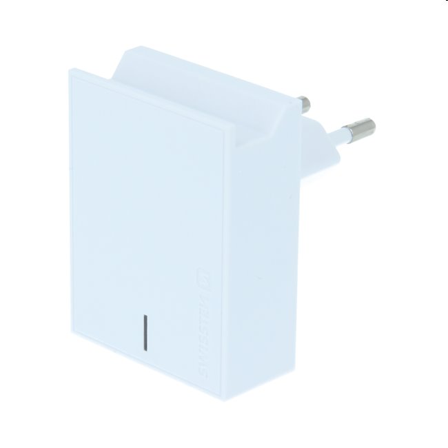 Rychlonabíječka Swissten Power Delivery 3.0 pre Apple s USB-C, 45W, bílá