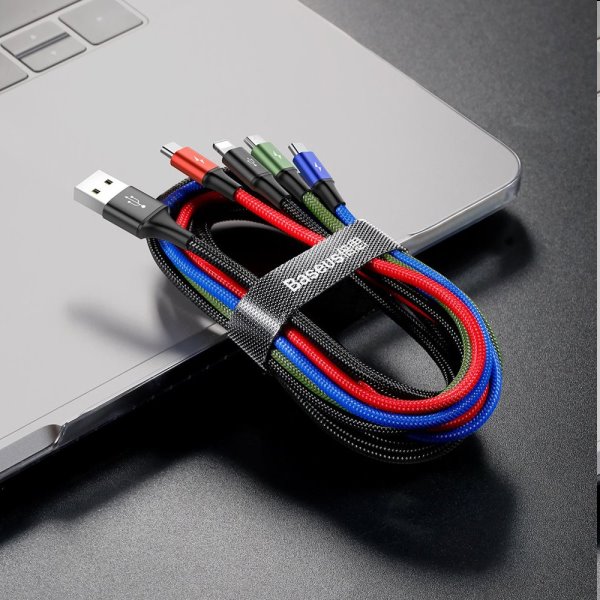 Baseus Fast 4v1 kabel USB-A/Micro-USB+Lightning+2xUSB-C 3.5A 1.2m Baseus Fast 4v1 kabel USB-A/Micro-USB+Lightning+2xUSB-C 3.5A 1.2m