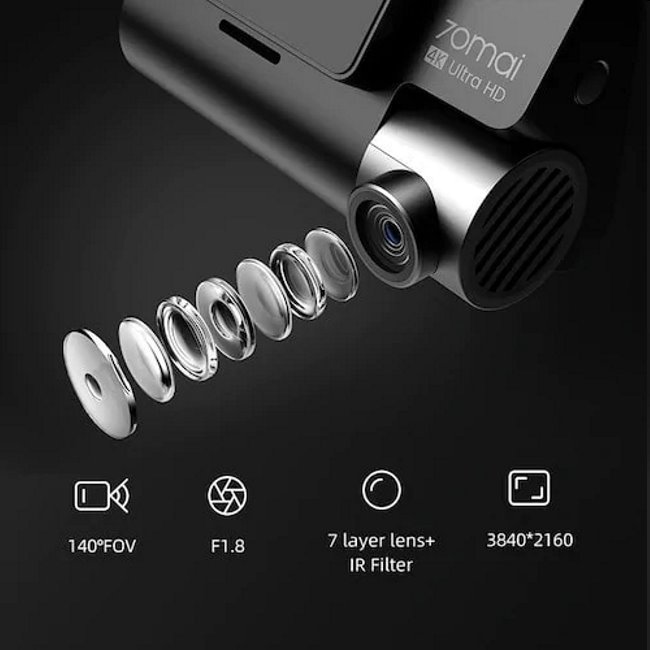 Xiaomi 70Mai 4K autokamera A800s + zadní FullHD kamera