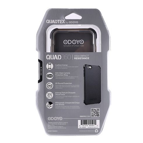 Odoyo kryt Quad360 pro iPhone 6 Plus/ 6s Plus, ebony black Odoyo kryt Quad360 pro iPhone 6 Plus/ 6s Plus, ebony black