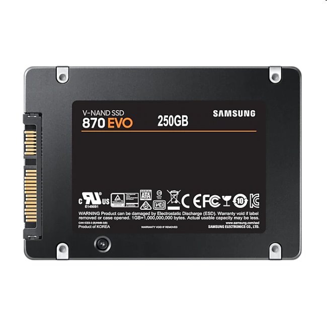 Samsung SSD 870 EVO, 250GB, SATA III 2.5"