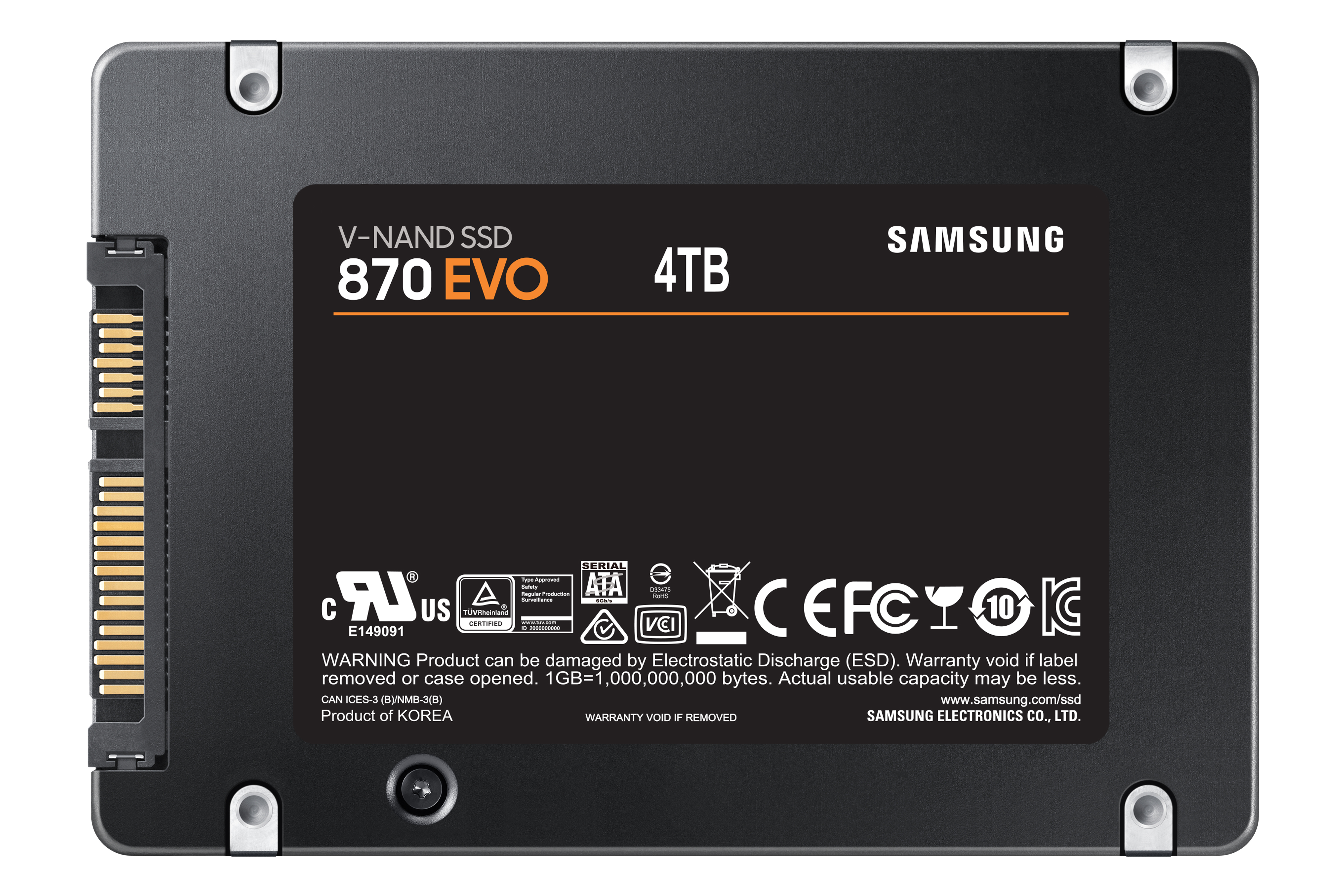 Samsung SSD 870 EVO, 4TB, SATA III 2.5" Samsung SSD 870 EVO, 4TB, SATA III 2.5"