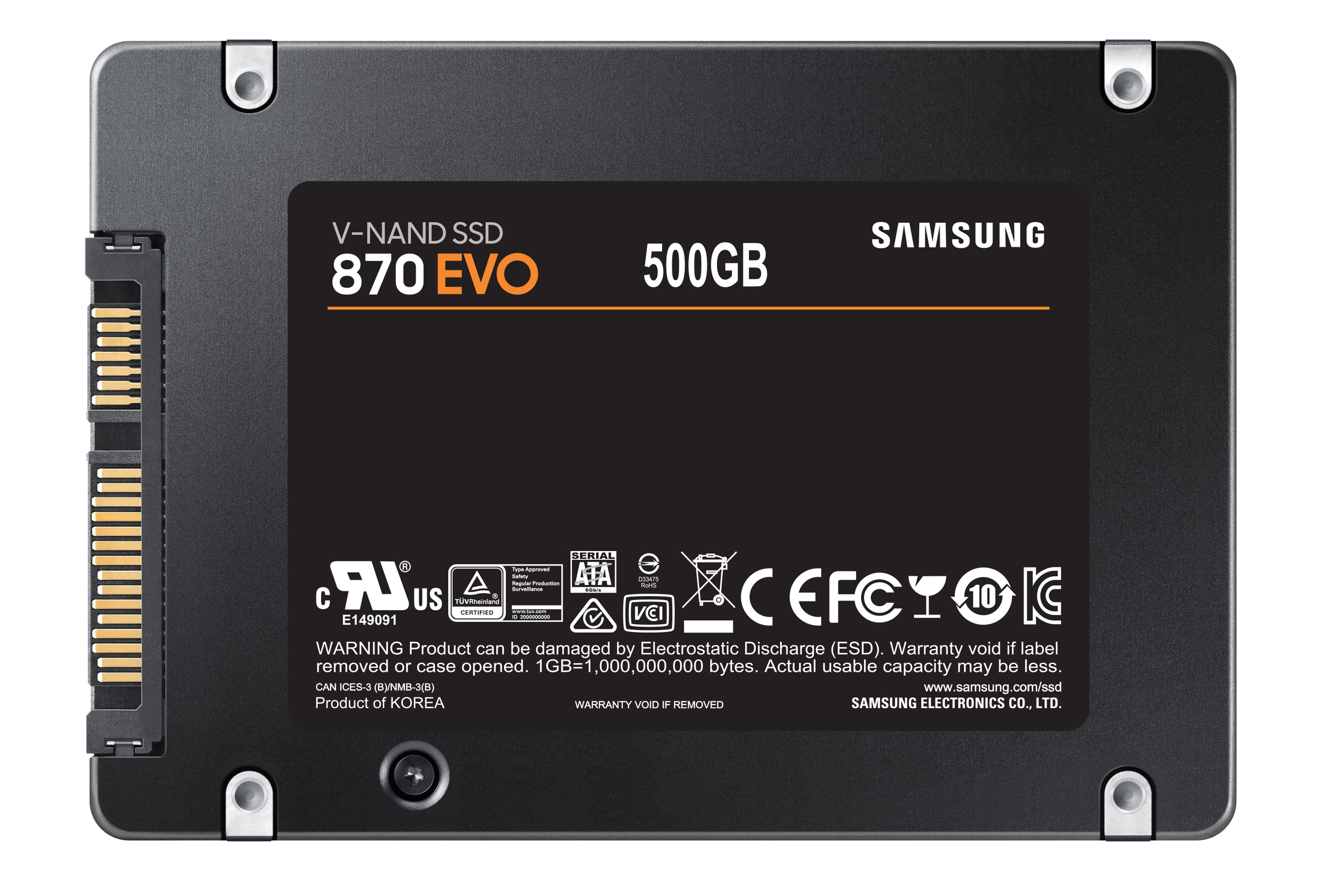 Samsung SSD 870 EVO, 500GB, SATA III 2.5" Samsung SSD 870 EVO, 500GB, SATA III 2.5"