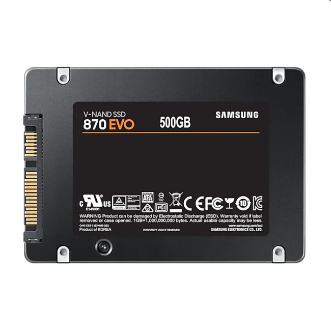 Samsung SSD 870 EVO, 500GB, SATA III 2.5" Samsung SSD 870 EVO, 500GB, SATA III 2.5"