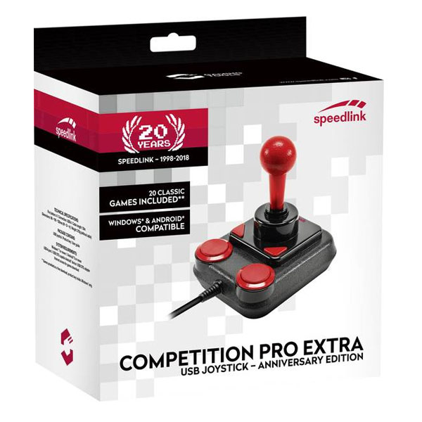 Speedlink Competition Pro Extra USB Joystick for PC, black-red Speedlink Competition Pro Extra USB Joystick for PC, black-red