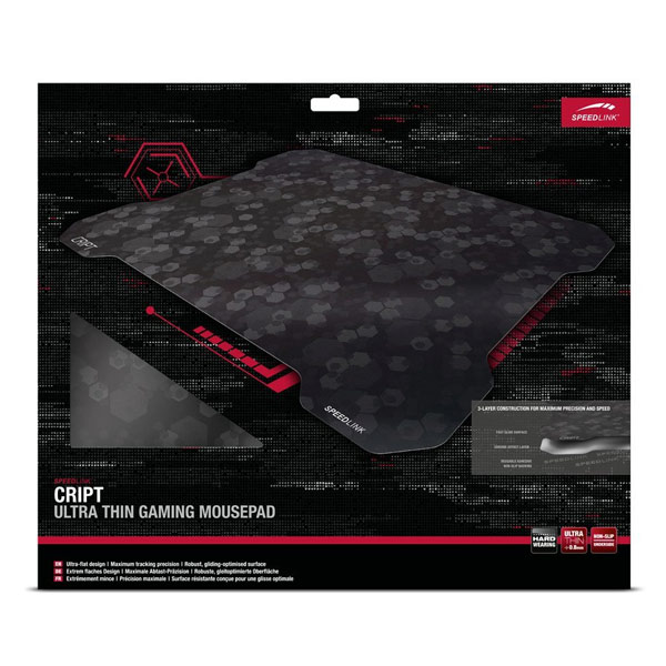 Speedlink Cript Ultra Thin Gaming Mousepad, black