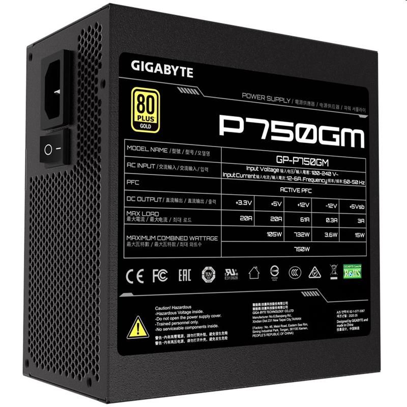 Gigabyte P750GM 750W 80+ Gold Modular Gigabyte P750GM 750W 80+ Gold Modular