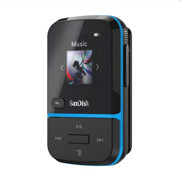 Přehrávač SanDisk MP3 Clip Sport Go 32 GB, modrý Přehrávač SanDisk MP3 Clip Sport Go 32 GB, modrý