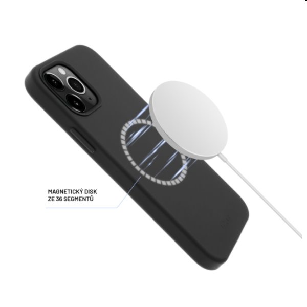 Silikonový kryt FIXED MagFlow s podporou Magsafe pro Apple iPhone 12/12 Pro, černé Silikonový kryt FIXED MagFlow s podporou Magsafe pro Apple iPhone 12/12 Pro, černé