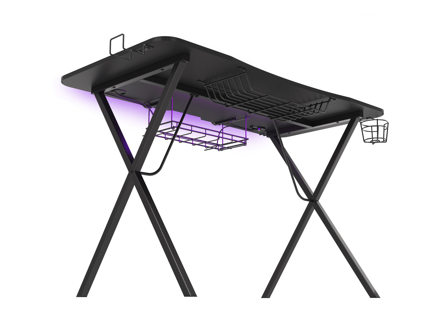 Genesis Holm 300 RGB Gaming Desk, 3xUSB 3.0, bezdrátová nabíječka