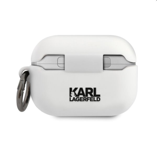 Karl Lagerfeld silikonový obal pro Apple AirPods Pro, bílý