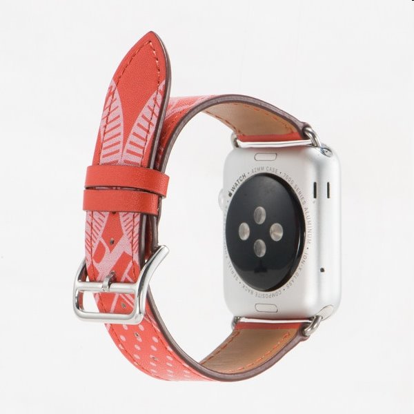 kůžený řemínek COTEetCI Fashion pro Apple Watch 38/40/41mm, červený