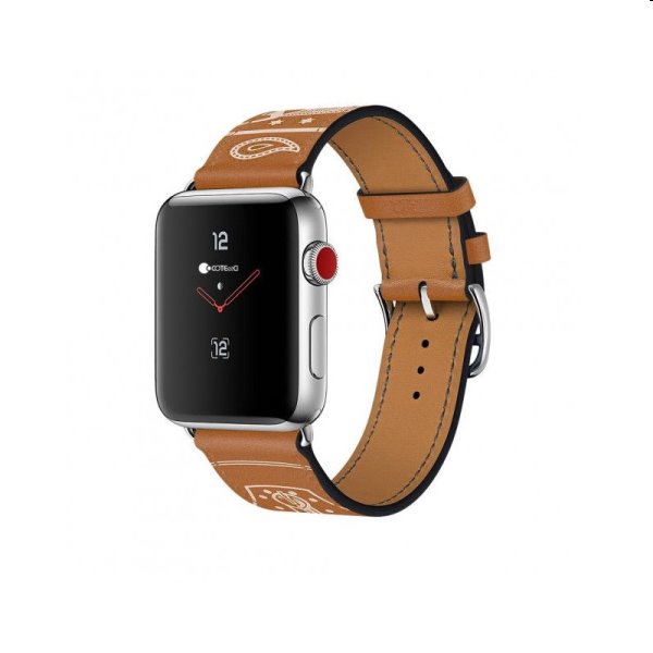 kůžený řemínek COTEetCI Fashion pro Apple Watch 42/44/45mm, hnědý