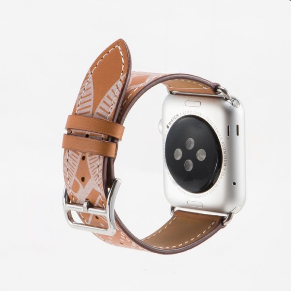 kůžený řemínek COTEetCI Fashion pro Apple Watch 42/44/45mm, hnědý
