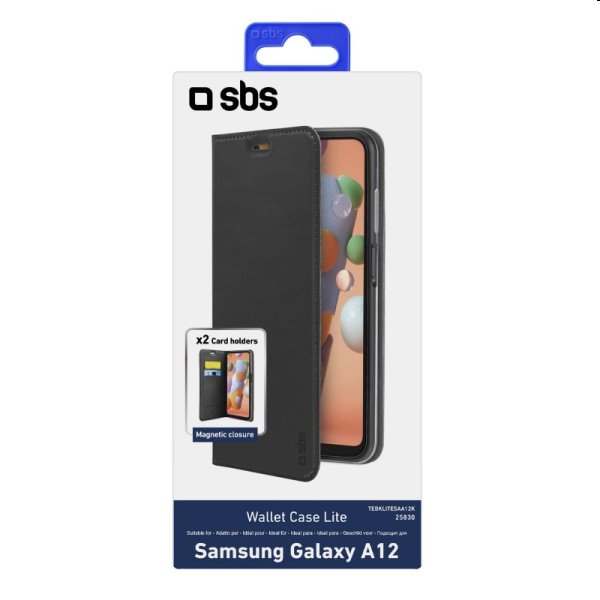 Pouzdro SBS Book Wallet Lite pro Samsung Galaxy A12 - A125F, černé