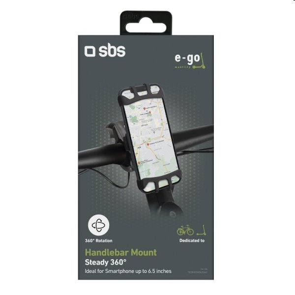 SBS Držiak E-Go 360° pro elektrické koloběžky a kola, černý SBS Držiak E-Go 360° pro elektrické koloběžky a kola, černý