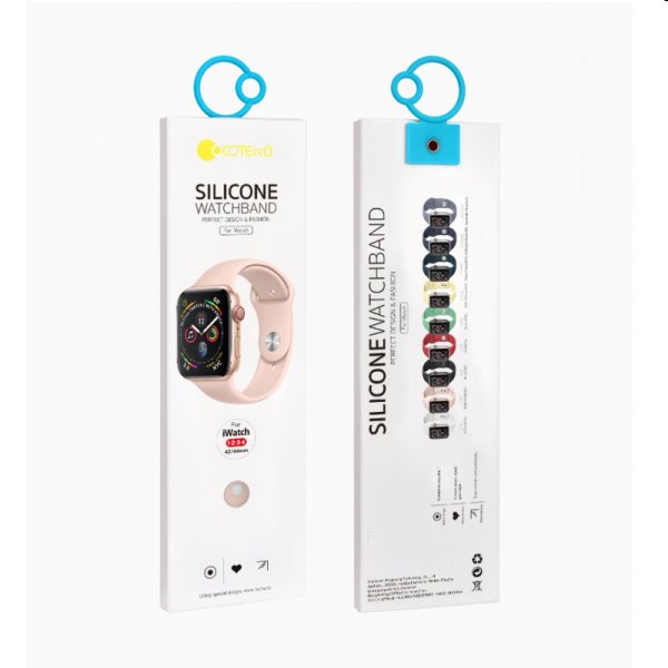 Silikonový řemínek COTEetCI pro Apple Watch 38/40/41mm, bílý Silikonový řemínek COTEetCI pro Apple Watch 38/40/41mm, bílý