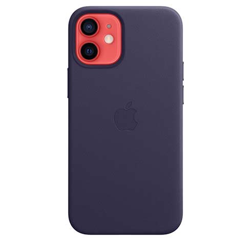 Apple iPhone 12 mini Leather Case with MagSafe, deep violet