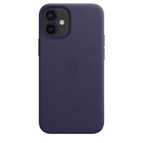 Apple iPhone 12 mini Leather Case with MagSafe, deep violet