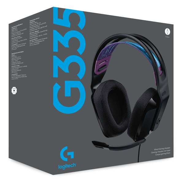 Herní sluchátka Logitech G335 Wired, black