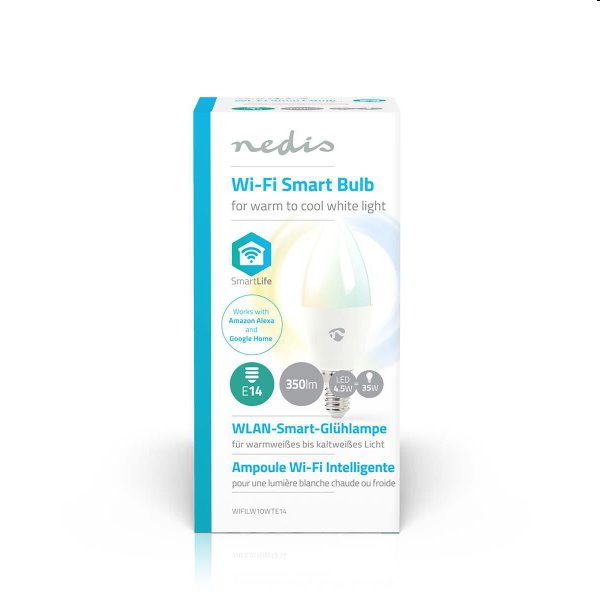 Smart LED žárovka Nedis 4.5W E14 350lm Smart LED žárovka Nedis 4.5W E14 350lm