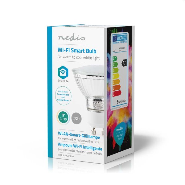 Smart LED žárovka Nedis 5W GU10 330lm Smart LED žárovka Nedis 5W GU10 330lm