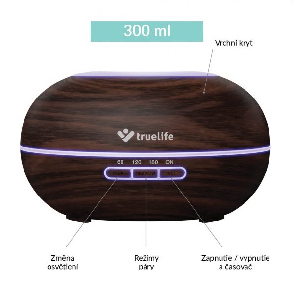 TrueLife AIR Diffuser D5 Dark - aroma difuzér TrueLife AIR Diffuser D5 Dark - aroma difuzér