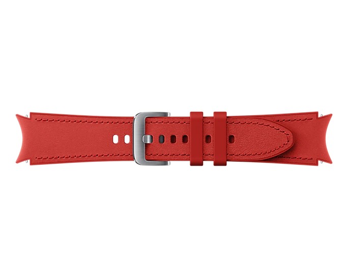 Náhradní hybridní kožený řemínek pro Samsung Galaxy Watch4 (velikost M/L), red