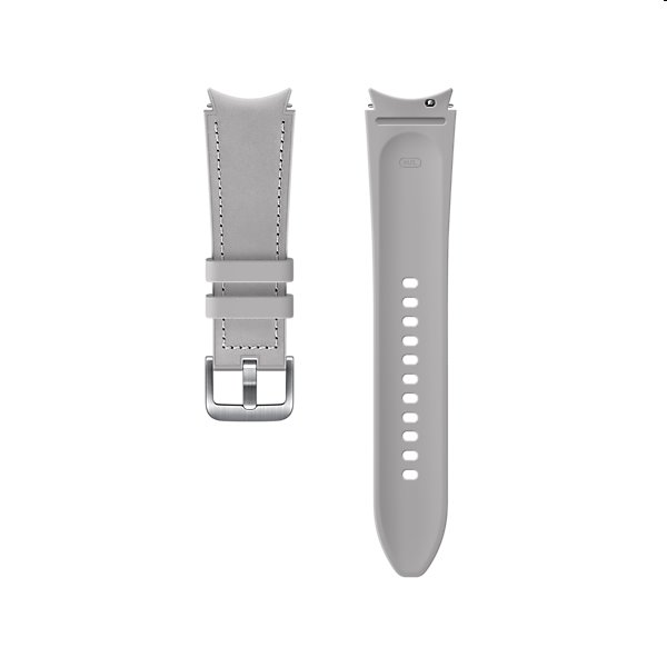 Náhradní hybridní kožený řemínek pro Samsung Galaxy Watch4 (velikost M/L), silver Náhradní hybridní kožený řemínek pro Samsung Galaxy Watch4 (velikost M/L), silver