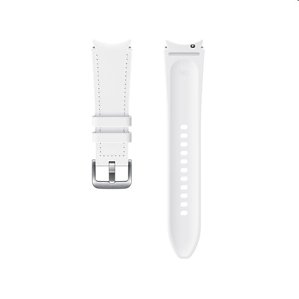 Náhradní hybridní kožený řemínek pro Samsung Galaxy Watch4 (velikost M/L), white