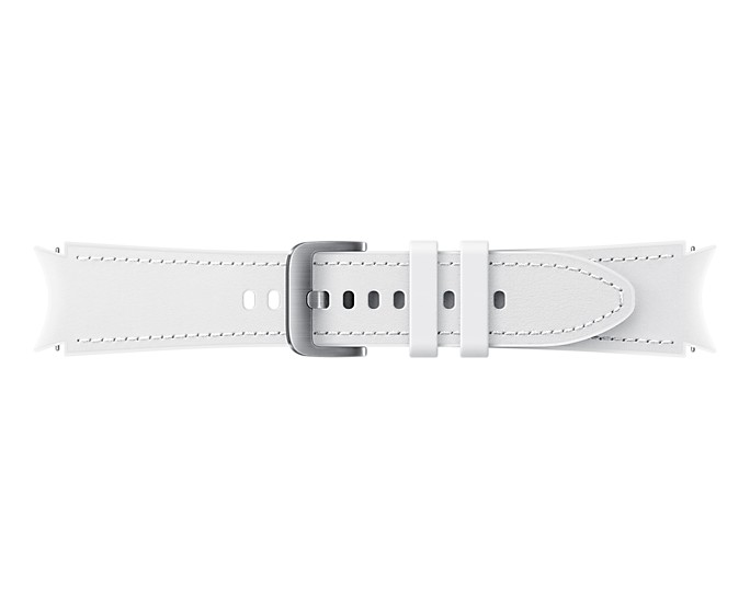 Náhradní hybridní kožený řemínek pro Samsung Galaxy Watch4 (velikost M/L), white